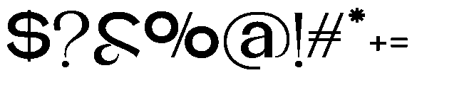 Glagent Stencil Bold Expanded Font OTHER CHARS