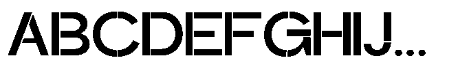 Glagent Stencil Bold Expanded Font UPPERCASE