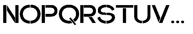 Glagent Stencil Bold Expanded Font UPPERCASE