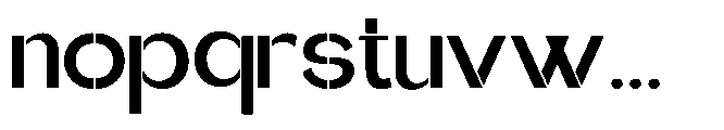 Glagent Stencil Bold Expanded Font LOWERCASE