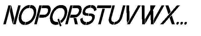 Glagent Stencil Bold Extra Cond Sl Font UPPERCASE
