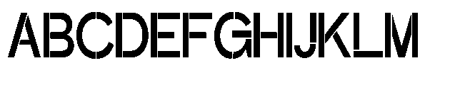Glagent Stencil Bold Extra Condensed Font UPPERCASE