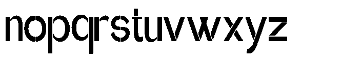 Glagent Stencil Bold Extra Condensed Font LOWERCASE