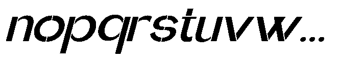 Glagent Stencil Bold Extra Expanded Sl Font LOWERCASE