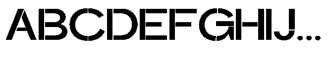 Glagent Stencil Bold Extra Expanded Font UPPERCASE