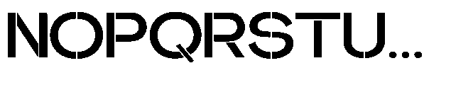Glagent Stencil Bold Extra Expanded Font UPPERCASE