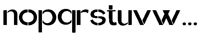 Glagent Stencil Bold Extra Expanded Font LOWERCASE