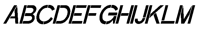 Glagent Stencil Bold Semi Condensed Sl Font UPPERCASE