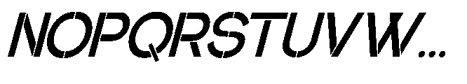 Glagent Stencil Bold Semi Condensed Sl Font UPPERCASE