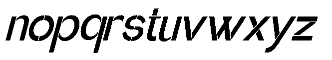 Glagent Stencil Bold Semi Condensed Sl Font LOWERCASE