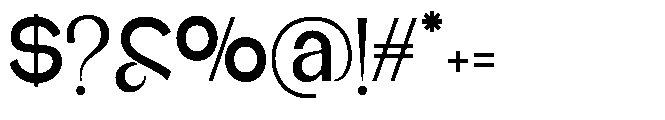 Glagent Stencil Bold Semi Condensed Font OTHER CHARS