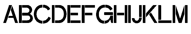 Glagent Stencil Bold Semi Condensed Font UPPERCASE