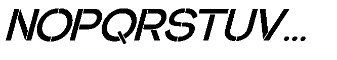 Glagent Stencil Bold Semi Expanded Sl Font UPPERCASE