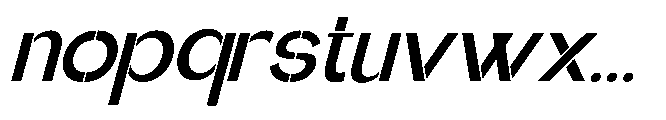 Glagent Stencil Bold Semi Expanded Sl Font LOWERCASE