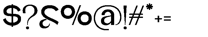 Glagent Stencil Bold Semi Expanded Font OTHER CHARS