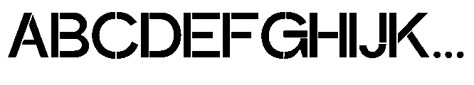 Glagent Stencil Bold Semi Expanded Font UPPERCASE