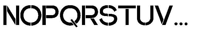 Glagent Stencil Bold Semi Expanded Font UPPERCASE