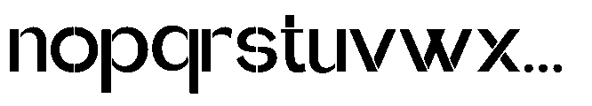 Glagent Stencil Bold Semi Expanded Font LOWERCASE