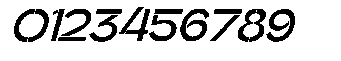 Glagent Stencil Bold Slanted Font OTHER CHARS