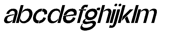 Glagent Stencil Bold Slanted FONT
