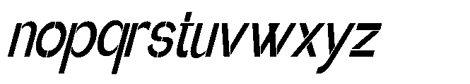 Glagent Stencil Bold Ultra Cond Sl Font LOWERCASE