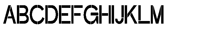 Glagent Stencil Bold Ultra Condensed Font UPPERCASE