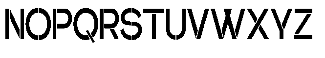 Glagent Stencil Bold Ultra Condensed Font UPPERCASE