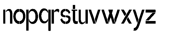Glagent Stencil Bold Ultra Condensed Font LOWERCASE