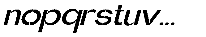 Glagent Stencil Bold Ultra Expanded Sl Font LOWERCASE