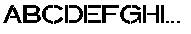 Glagent Stencil Bold Ultra Expanded Font UPPERCASE