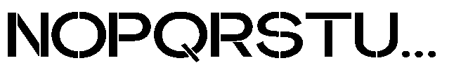 Glagent Stencil Bold Ultra Expanded Font UPPERCASE