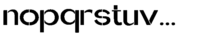 Glagent Stencil Bold Ultra Expanded Font LOWERCASE
