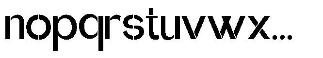 Glagent Stencil Bold Font LOWERCASE