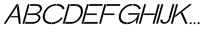 Glagent Stencil Expanded Slanted Font UPPERCASE