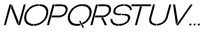 Glagent Stencil Expanded Slanted Font UPPERCASE