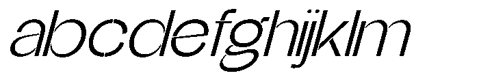 Glagent Stencil Expanded Slanted FONT