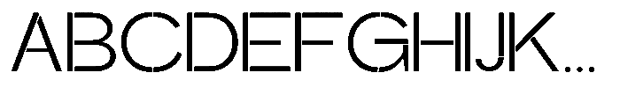 Glagent Stencil Expanded Font UPPERCASE