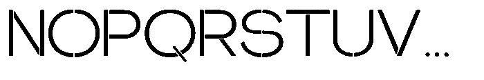 Glagent Stencil Expanded Font UPPERCASE