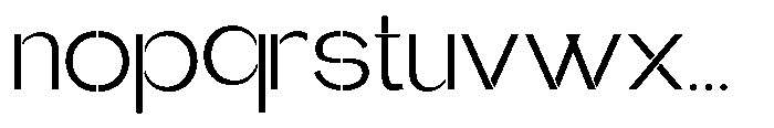 Glagent Stencil Expanded Font LOWERCASE