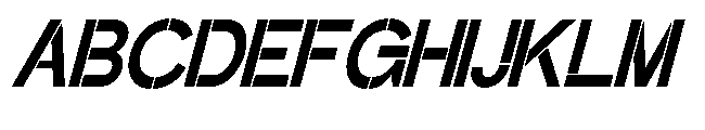 Glagent Stencil Extra Bold Cond Sl Font UPPERCASE