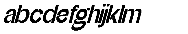 Glagent Stencil Extra Bold Cond Sl FONT