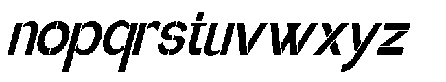 Glagent Stencil Extra Bold Cond Sl Font LOWERCASE