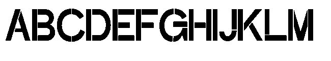 Glagent Stencil Extra Bold Condensed Font UPPERCASE