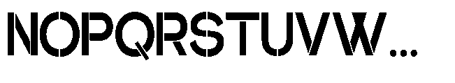 Glagent Stencil Extra Bold Condensed Font UPPERCASE