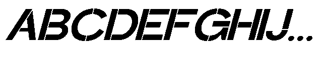 Glagent Stencil Extra Bold Expanded Sl Font UPPERCASE
