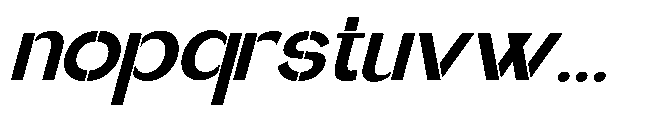 Glagent Stencil Extra Bold Expanded Sl Font LOWERCASE