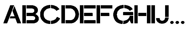 Glagent Stencil Extra Bold Expanded Font UPPERCASE