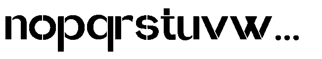 Glagent Stencil Extra Bold Expanded Font LOWERCASE