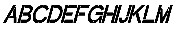 Glagent Stencil Extra Bold Extra Cond S Font UPPERCASE