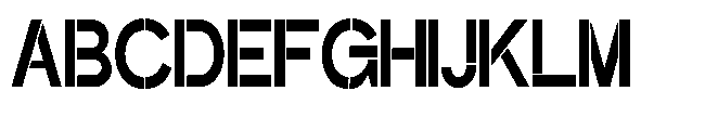 Glagent Stencil Extra Bold Extra Cond Font UPPERCASE
